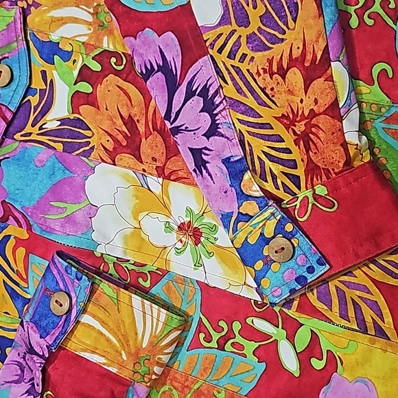 Coldwater Creek Bright Floral Jacket - Picture 2 of 4